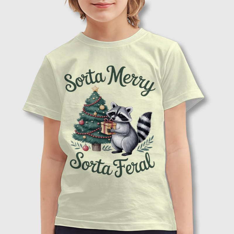 Funny Raccoon Quote Kids T-Shirt for Christmas Gift