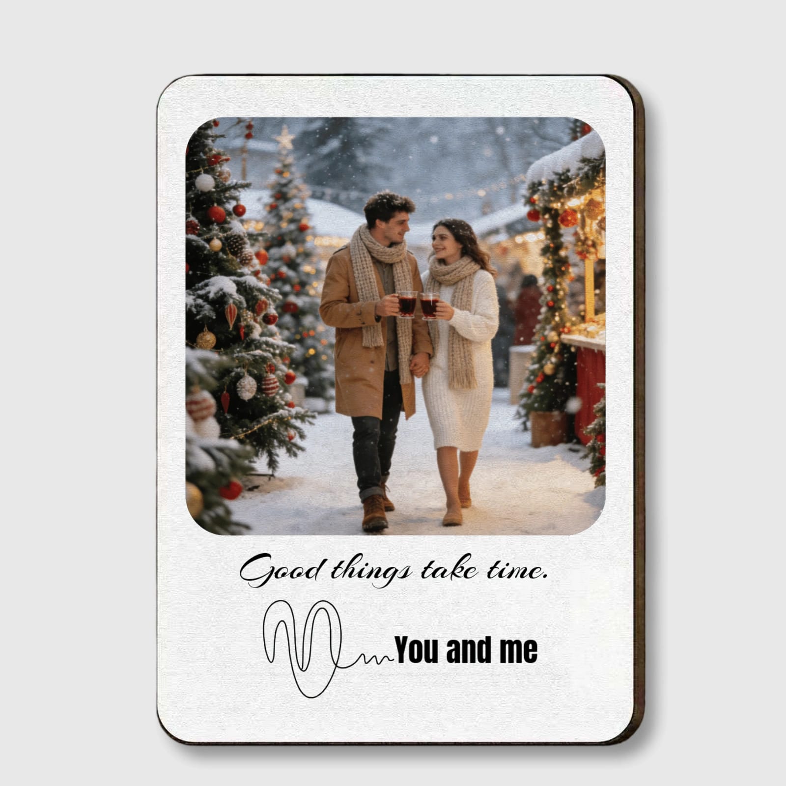 Custom Romantic Photo Car Visor Clip for Couples Christmas Gift