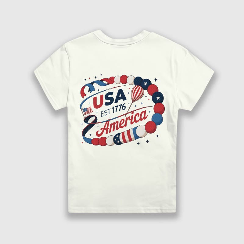 Patriotic USA 1776 Kids T-Shirt for Boys Girls Gift