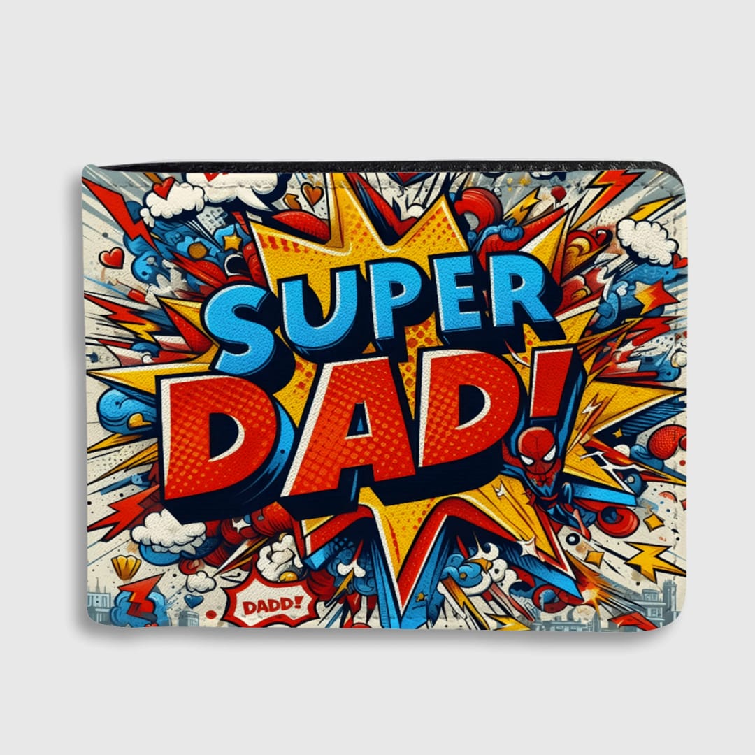 Super Dad Comic Bifold Wallet for Dad Father's Day Gift - 1