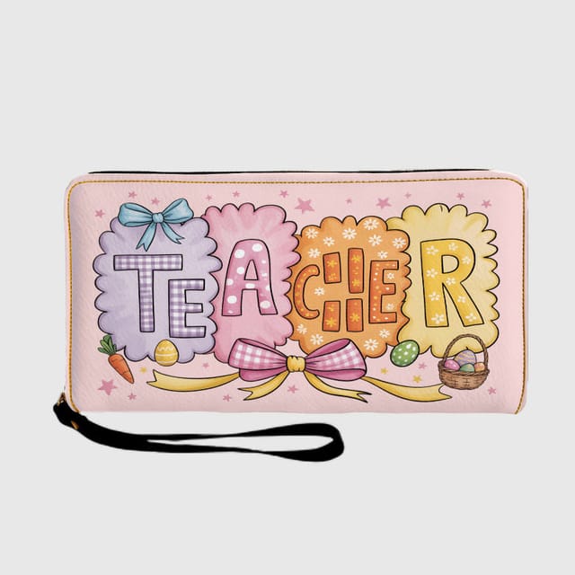 Easter Themed Zippered Long Wallet for Teachers Appreciation Week Gift