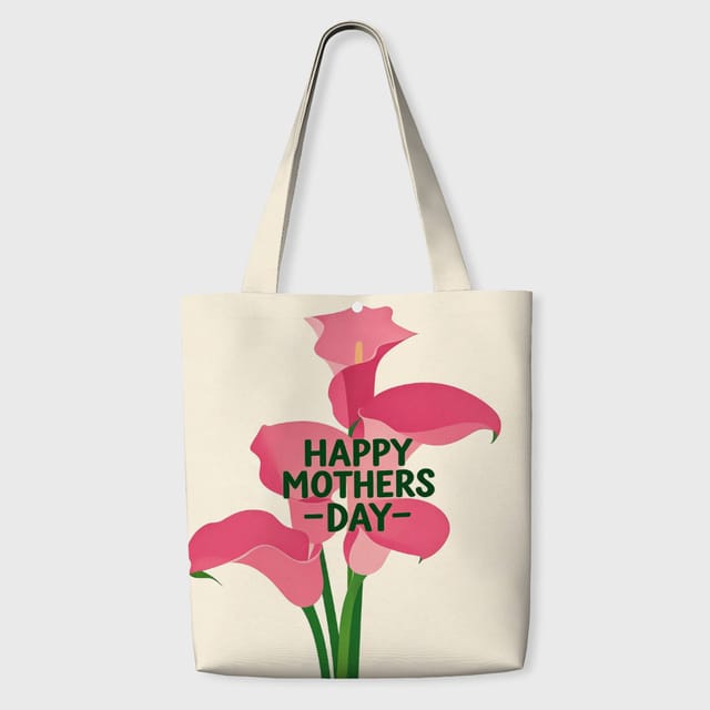 Pink Calla Lily Tote Bag for Mom Mother's Day Gift