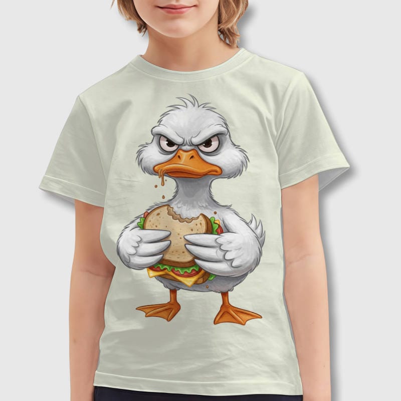 Grumpy Duck Kids Short Sleeve T-Shirt for Birthday Daily Wear
