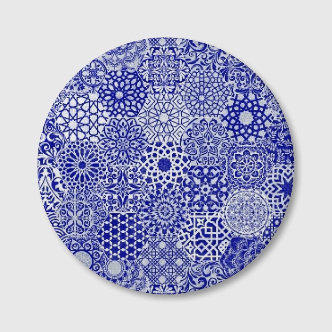 Mediterranean Hexagons Ceramic Coaster - 1