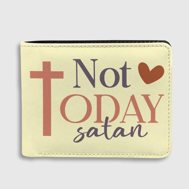 Christian Cross Quote Bifold Leather Wallet for Believers Daily Use
