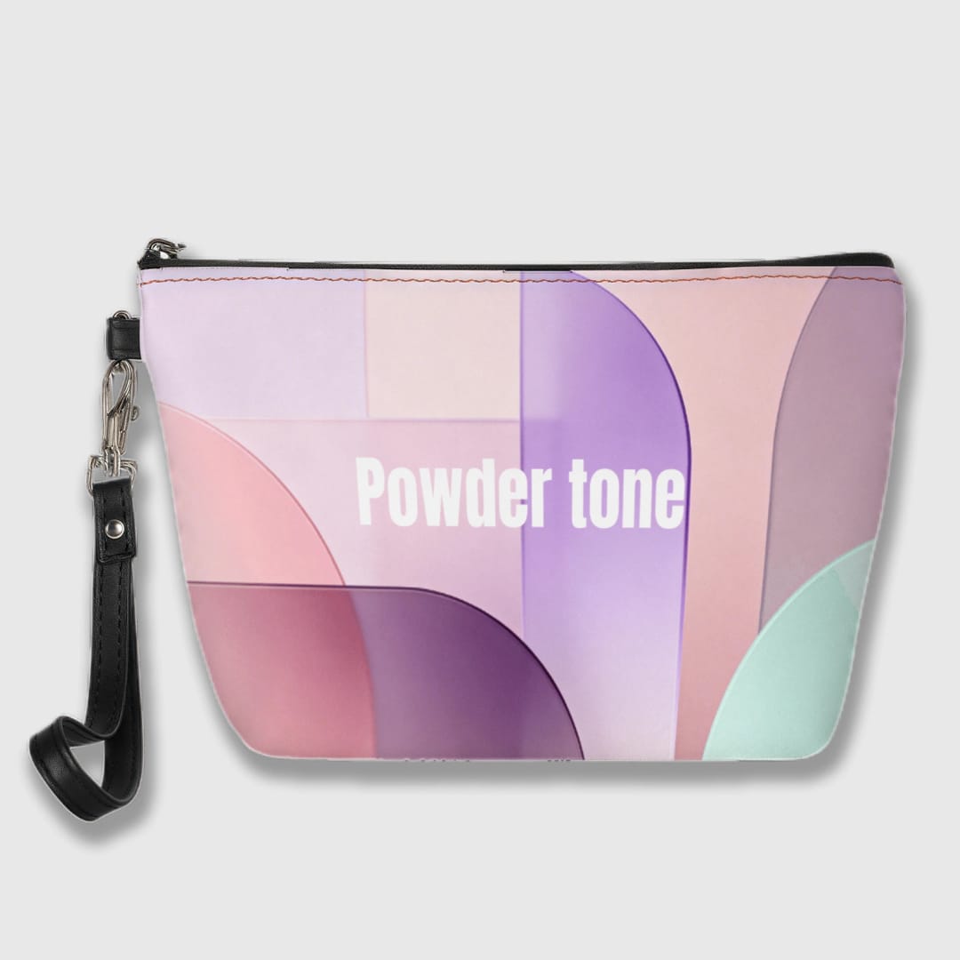 Portable Cosmetic Bag Personalized PU Makeup Pouch for Travel & Daily Use - 1