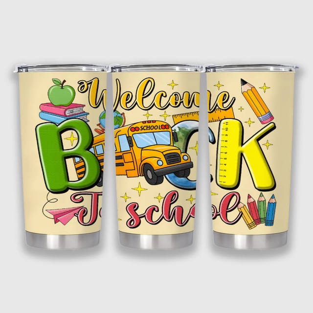 Welcome Back To School Tumbler for Teachers Students Gift