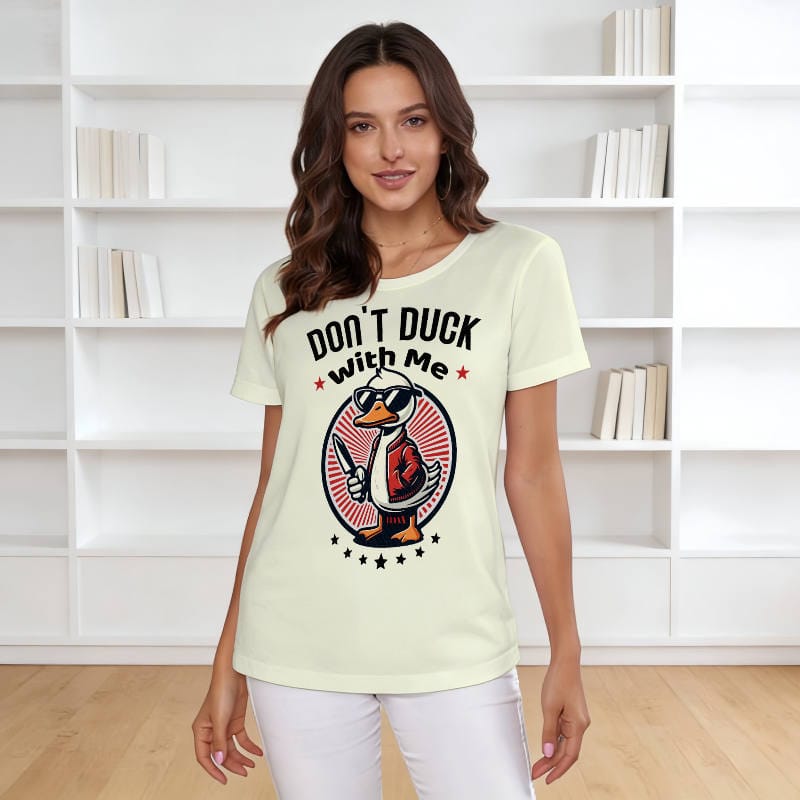 Funny Duck Pun Women's Tee for Casual Wear Gift