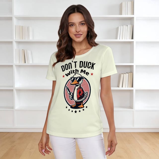Funny Duck Pun Women's Tee for Casual Wear Gift