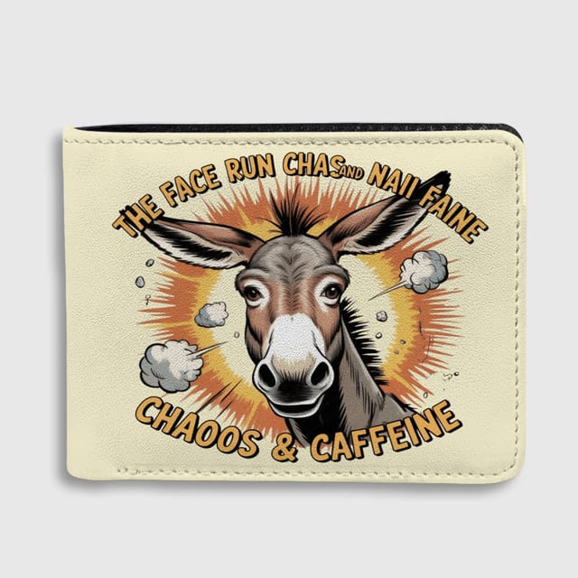 Funny Donkey Print Wallet for Coffee Lovers Birthday Gift