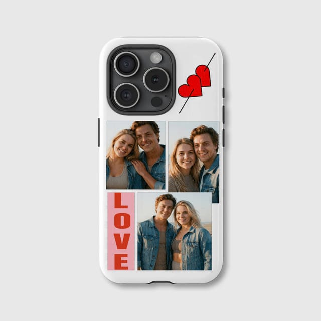 Custom LOVE Photo Collage MagSafe Case for Couples Gift