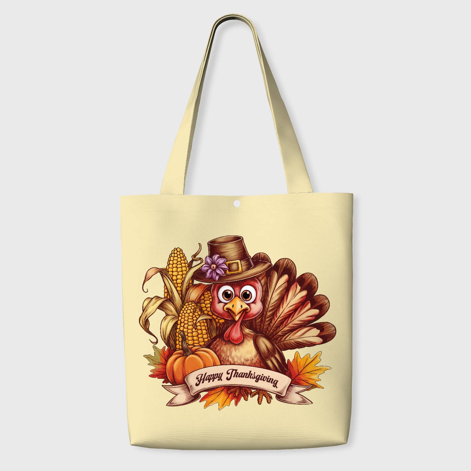 Cute Thanksgiving Turkey Tote Bag for Holiday Gift Daily Use