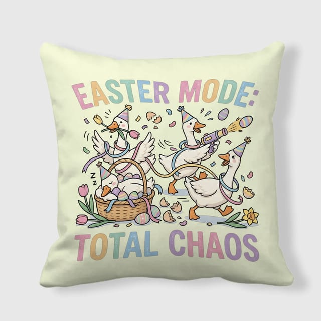 Funny Easter Goose Pillow for Goose Lovers Decor