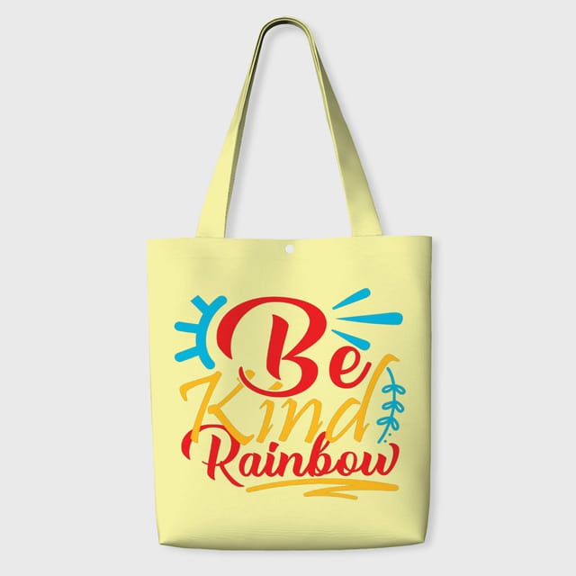 Be Kind Rainbow Tote Bag for Friends Daily Use & Gifting