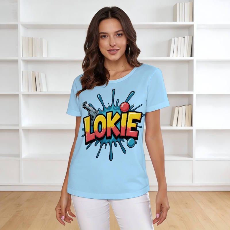 LOKIE Graphic Women's T-Shirt Casual Daily Wear