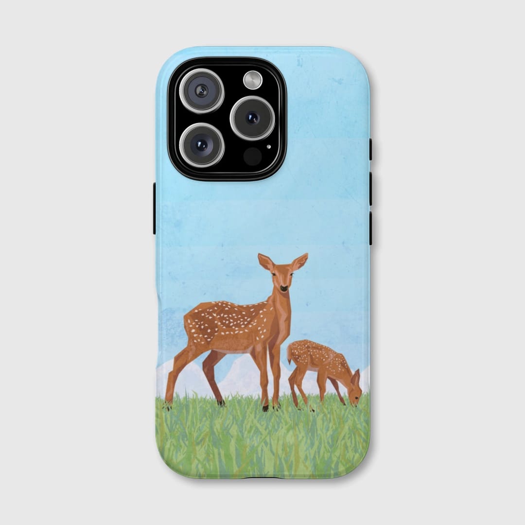 Fawns in the High Grass magnetic iPhone Case - 1