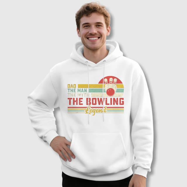Bowling Legend Dad Hoodie for Men Father's Day Gift
