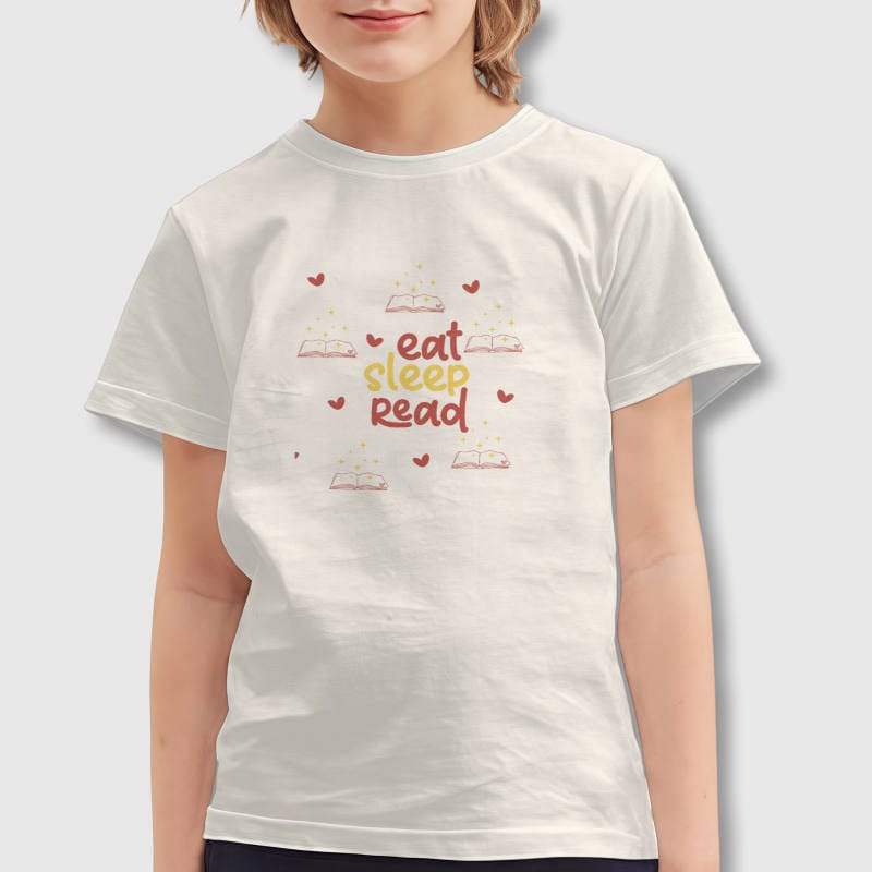 Eat Sleep Read Kids T-Shirt for Book Lovers Back to School
