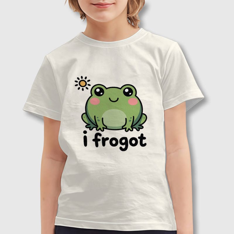 Funny Frog Pun Kids T-Shirt for Boys Girls Daily Wear