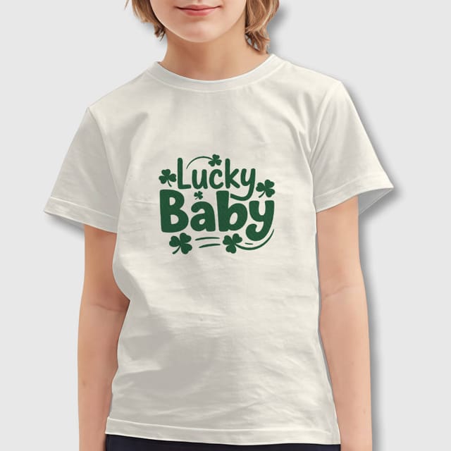 Lucky Baby Shamrock Kids T-Shirt for St Patrick Gift
