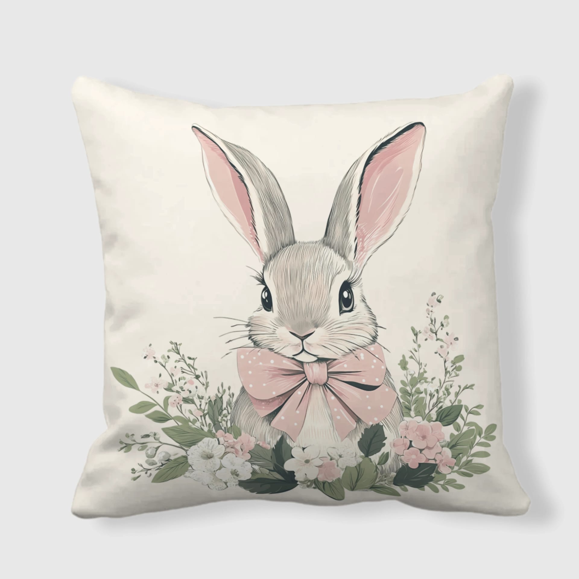 Luxury Solid White Double-Sided Square Throw Pillow Multiple Sizes for Home Decor