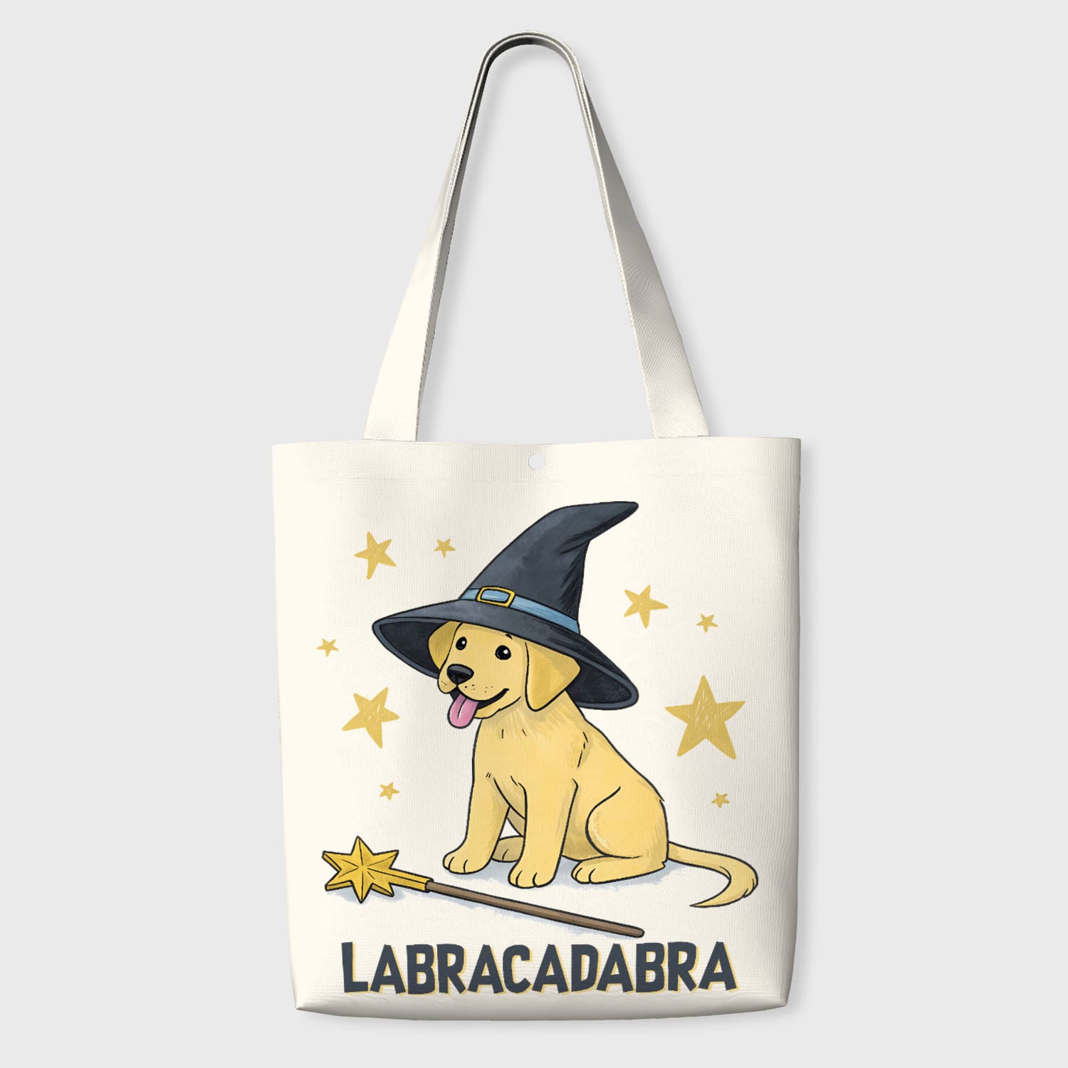 Funny Wizard Labrador Tote Bag for Pet Lovers Halloween Gift