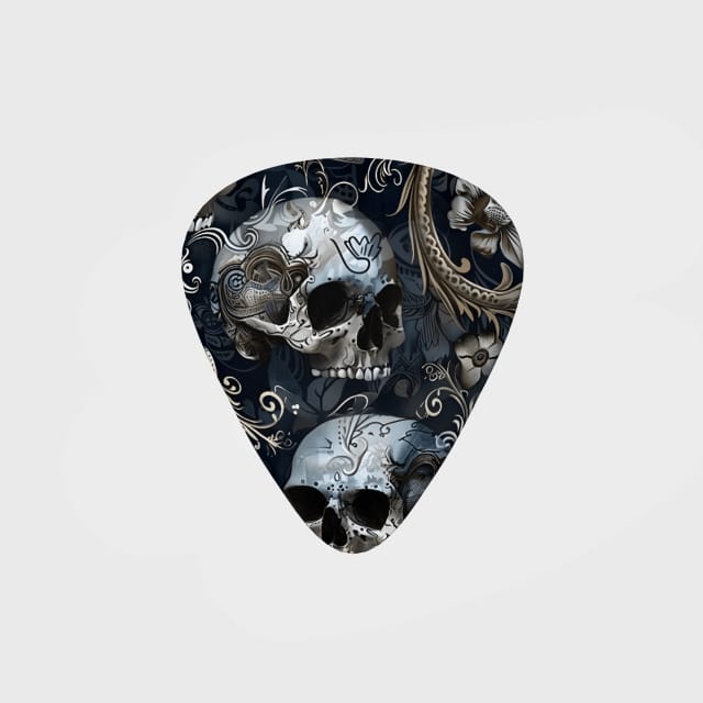 Gothic Skull Floral Guitar Pick for Guitarists Music Gifts