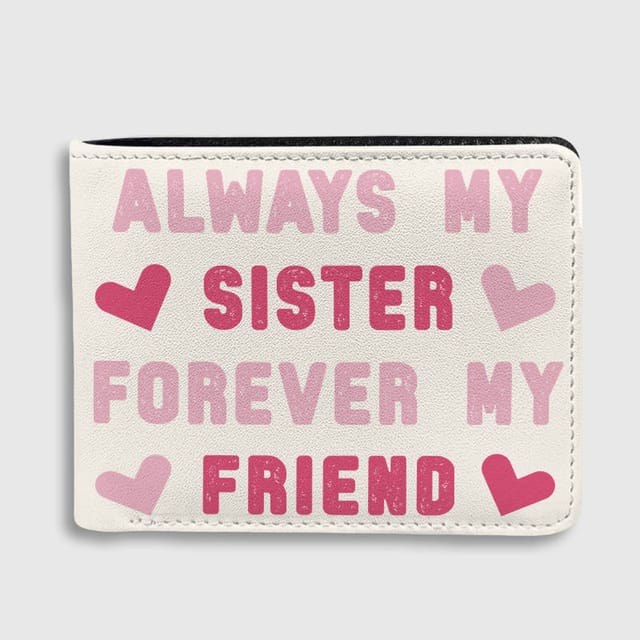 Sentimental Sister Bifold Wallet, Cute Heart Gift for Sister Birthdays & Holidays
