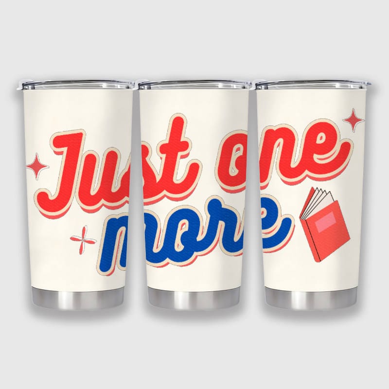 Funny Book Quote Stainless Steel Tumbler for Readers Daily Use