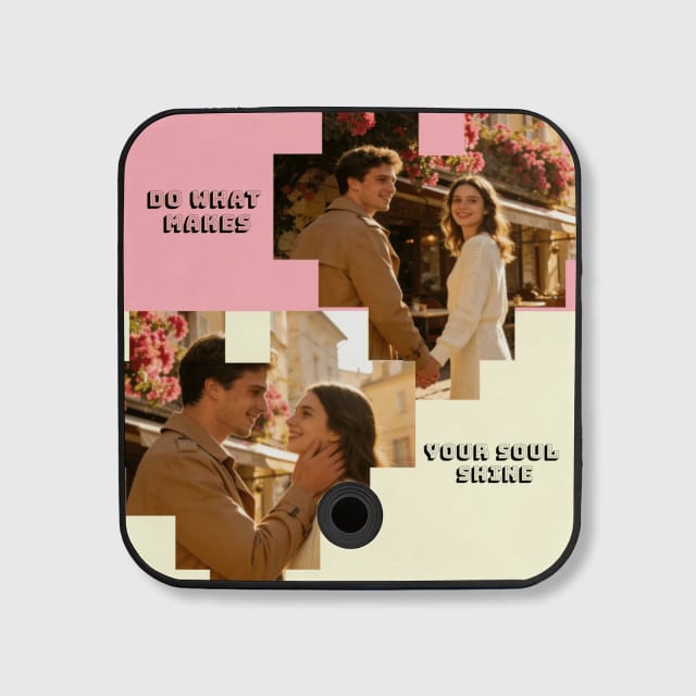 Custom Photo Quote Music Fridge Magnet for Couples Anniversary Gift