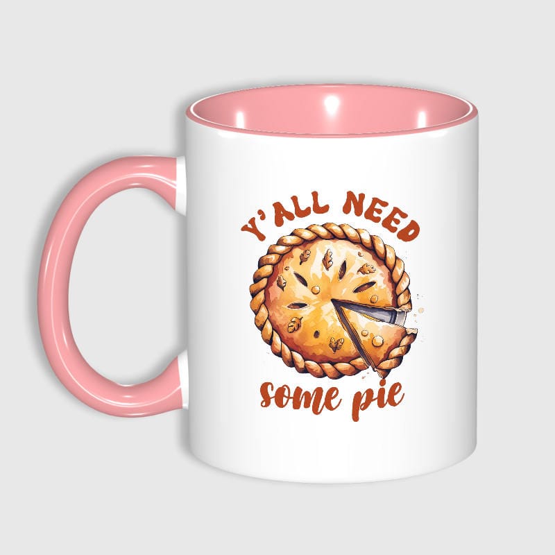 11oz Funny Pie Pink Mug for Pie Lovers Fall Gift