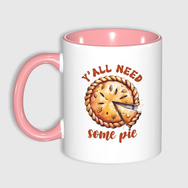11oz Funny Pie Pink Mug for Pie Lovers Fall Gift