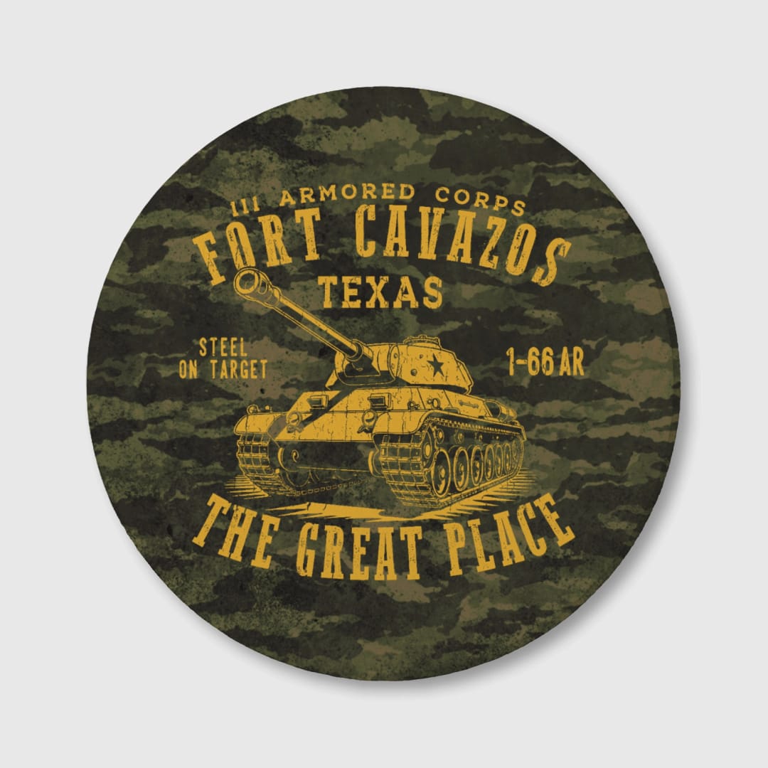 Fort Cavazos Ceramic Coaster - 1