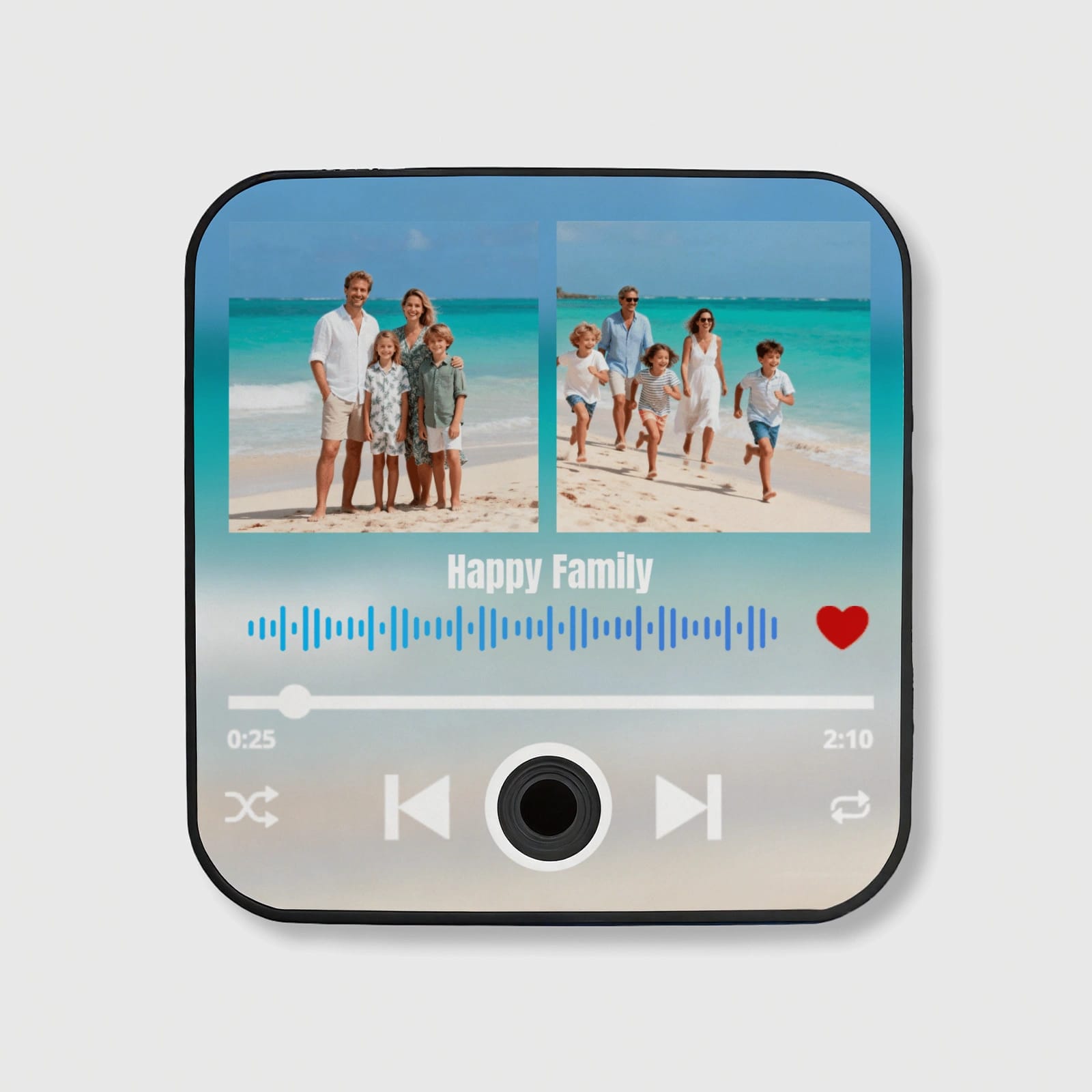 Custom Family Playlist Photo Fridge Magnet for Music Lovers
