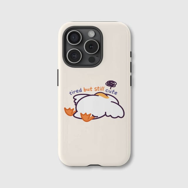 Funny Tired Duck Magnetic Phone Case for Friend Daily Use