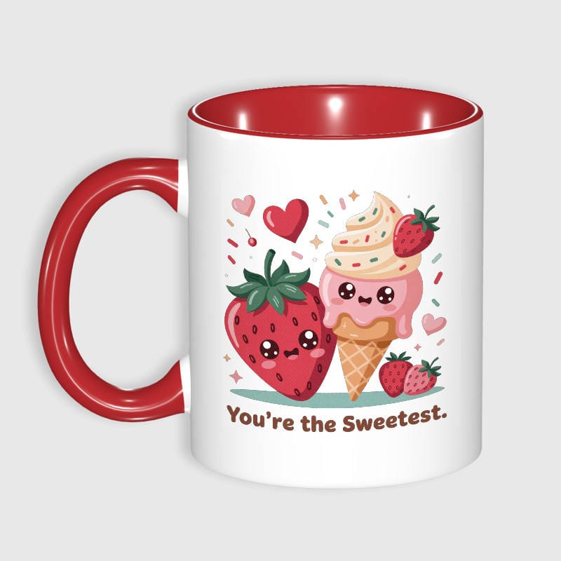 Cute Strawberry Ice Cream 11oz Mug for Valentine's Gift - 1