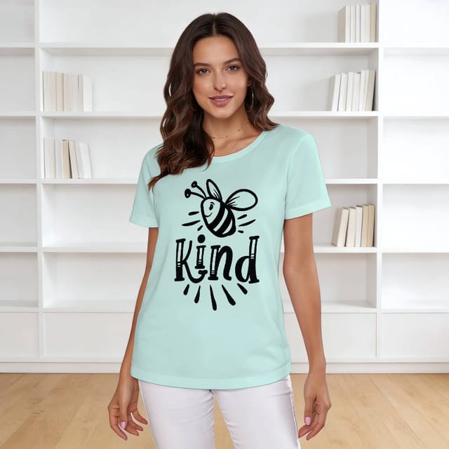 Bee Kind Graphic Short Sleeve T-Shirt for Women Daily Wear