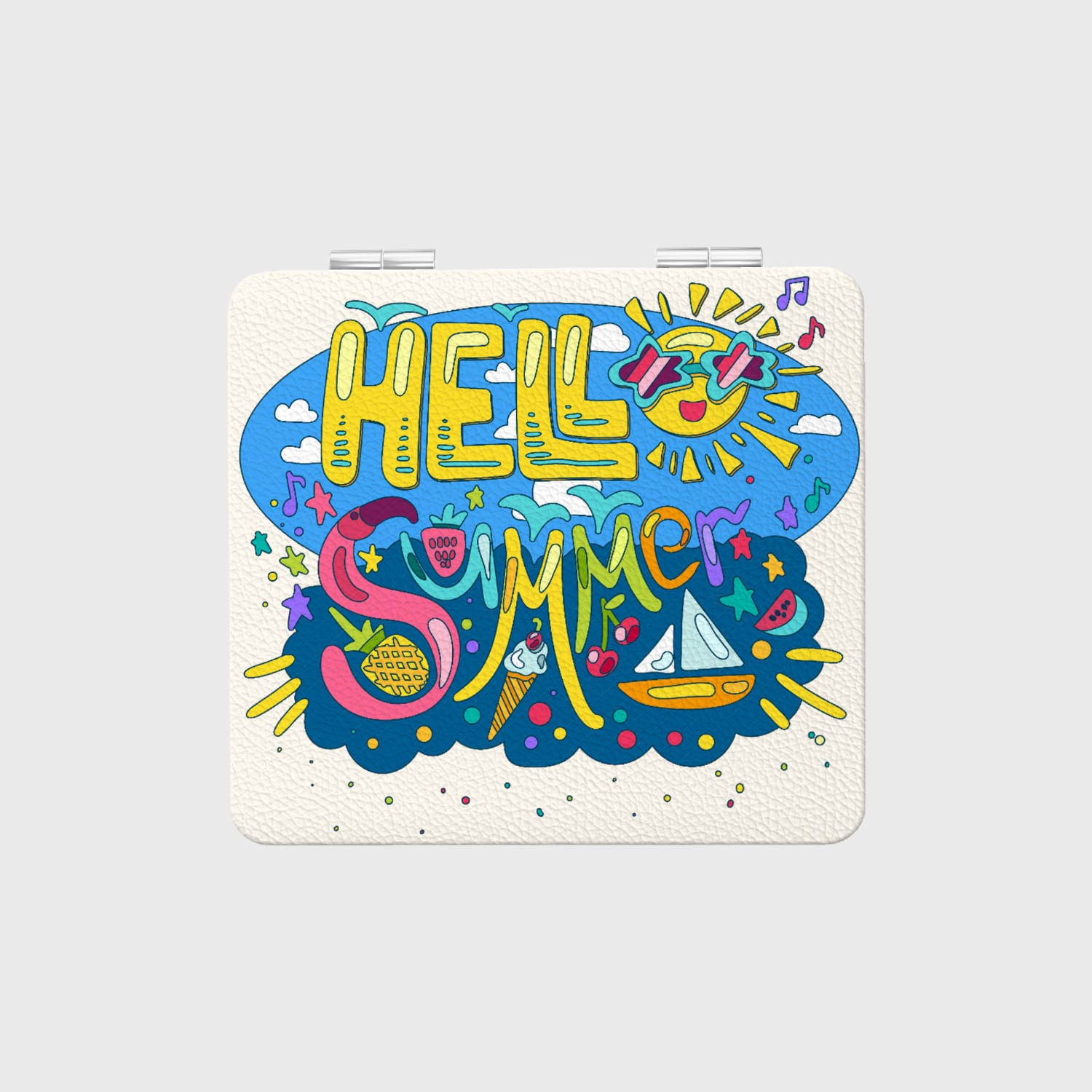 Hello Summer Compact Mirror for Women Summer Gift