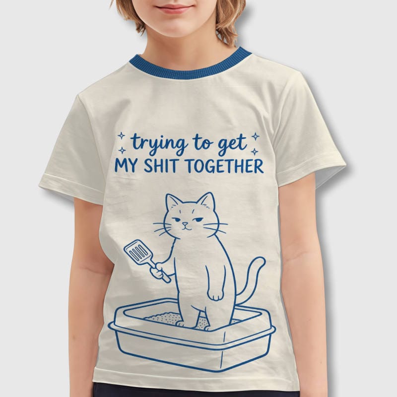 Funny Cat Pun Kids T-Shirt for Cat Lovers Casual Gift