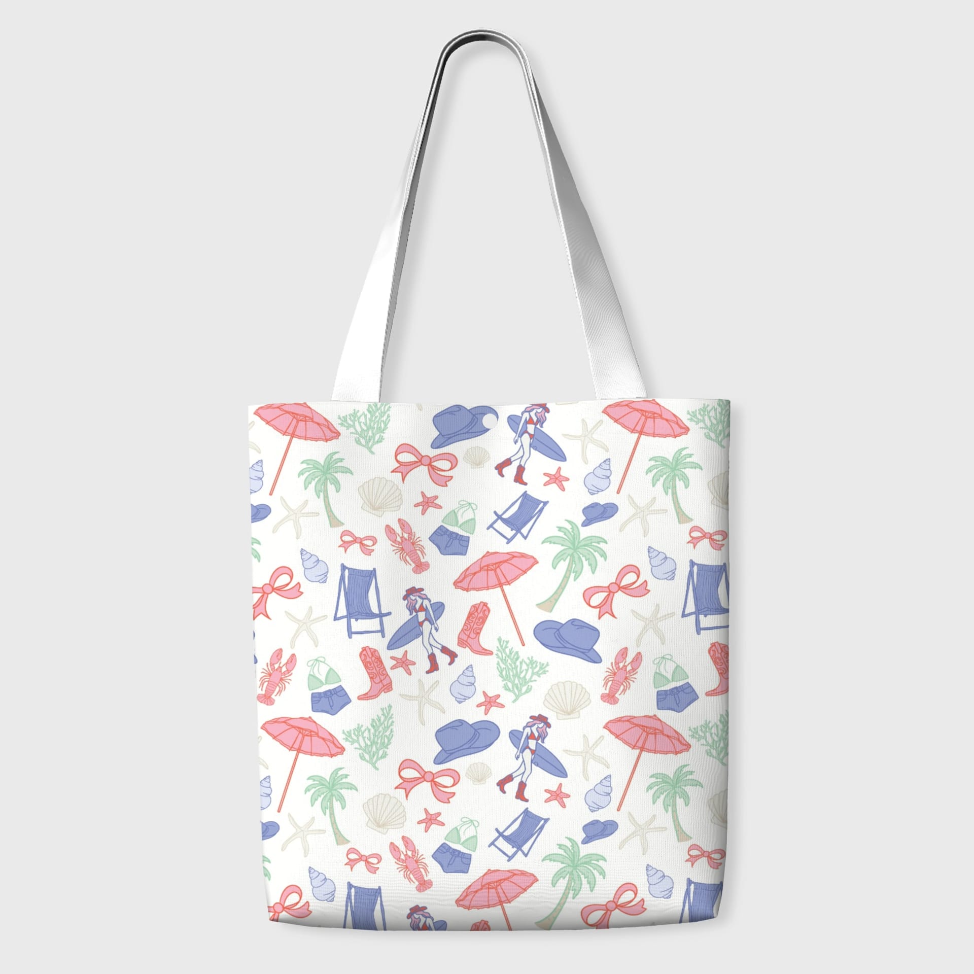 Coastal Cowgirl Print Tote Bag for Summer Use