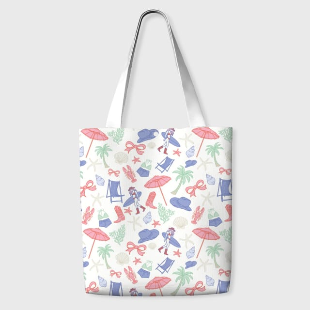 Coastal Cowgirl Print Tote Bag for Summer Use