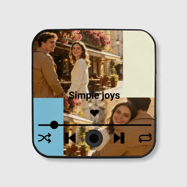 Custom Music Photo Fridge Magnet for Couples Valentine Gift