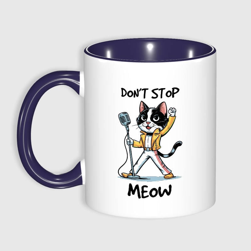 11oz Funny 'Don't Stop Meow' Cat Mug for Pet Lovers Gift