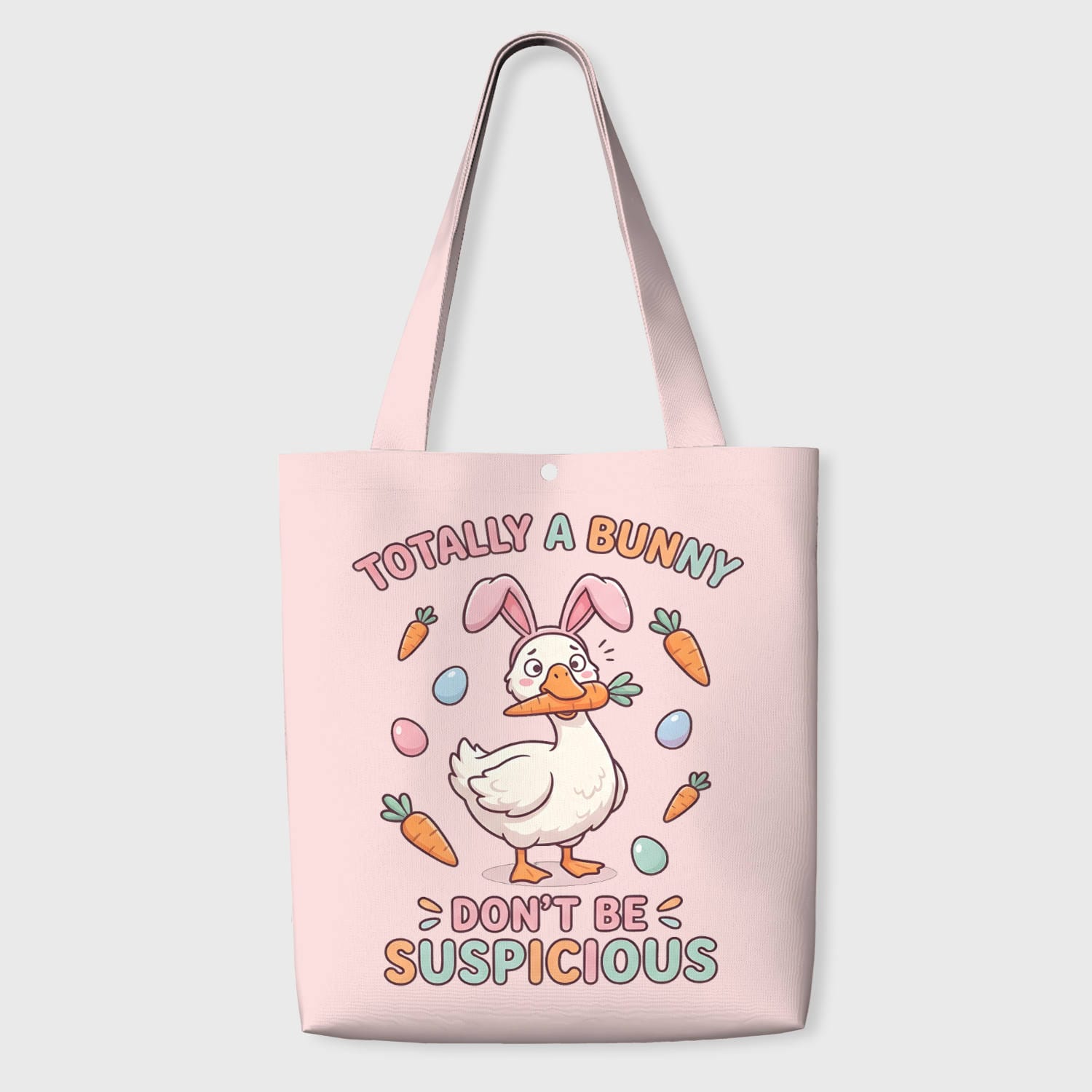 Funny Easter Duck Bunny Tote Bag for Easter Gift Daily Use