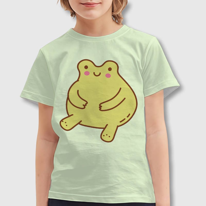 Cute Cartoon Frog Kids T-Shirt for Daily Wear & Birthday Gift