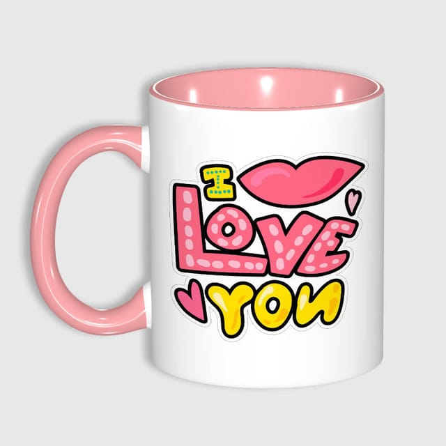 I Love You Cartoon 11oz Mug for Couples Valentine Gift