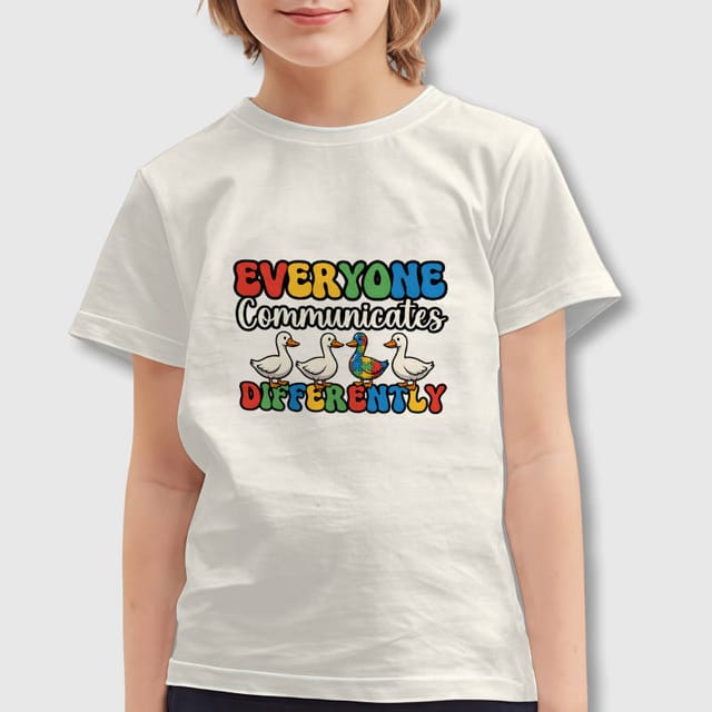 Autism Duck Quote Kids T-Shirt for Back to School Gift