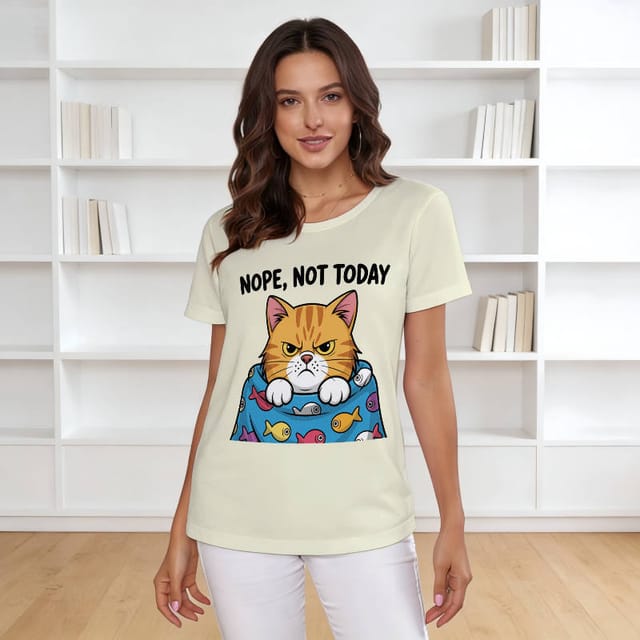 Funny Grumpy Cat T-Shirt for Cat Lovers Casual Daily Wear