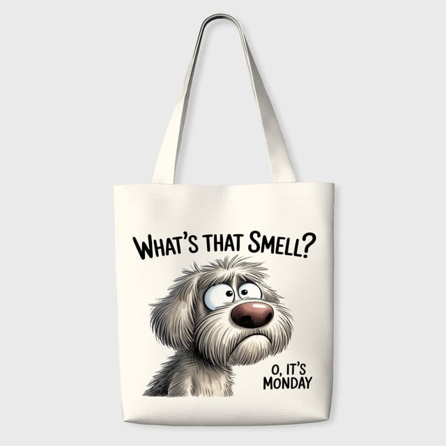 Funny Dog Monday Quote Tote Bag for Pet Lovers Daily Use