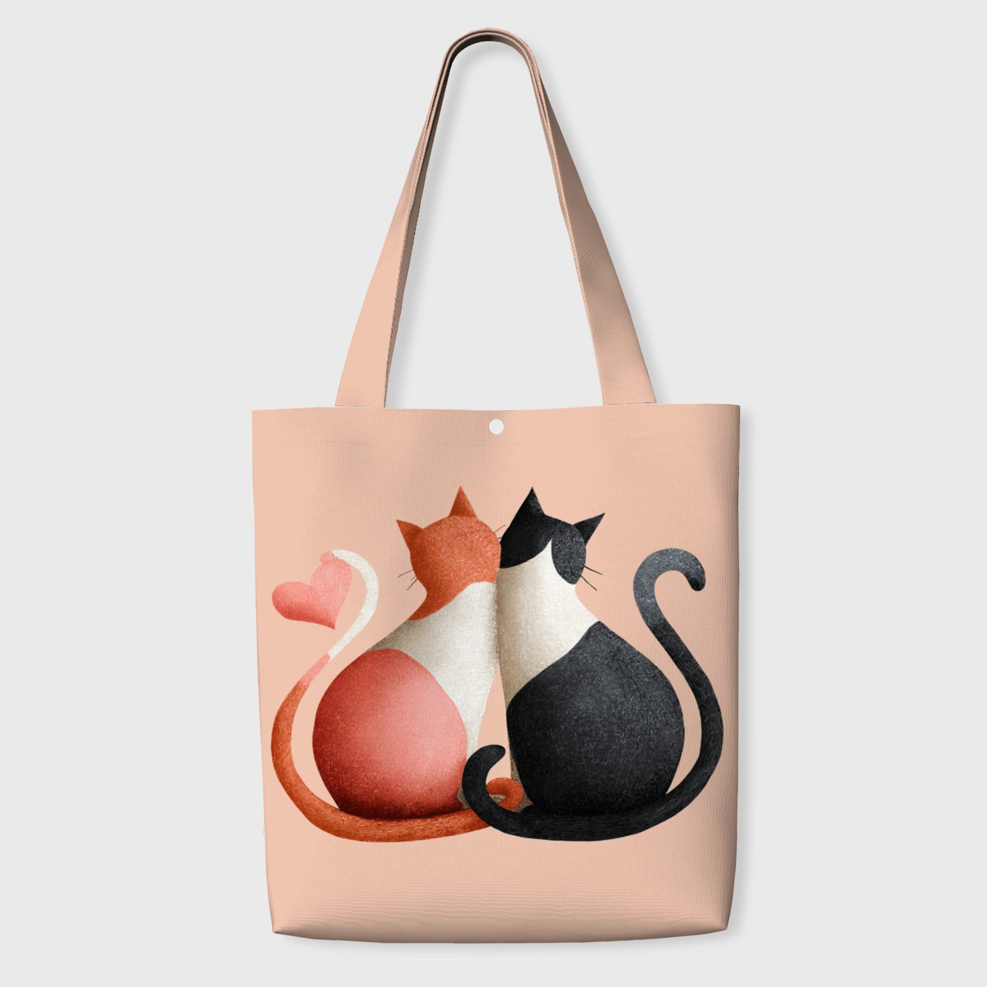 Cute Cat Couple Tote Bag for Cat Lovers Gift